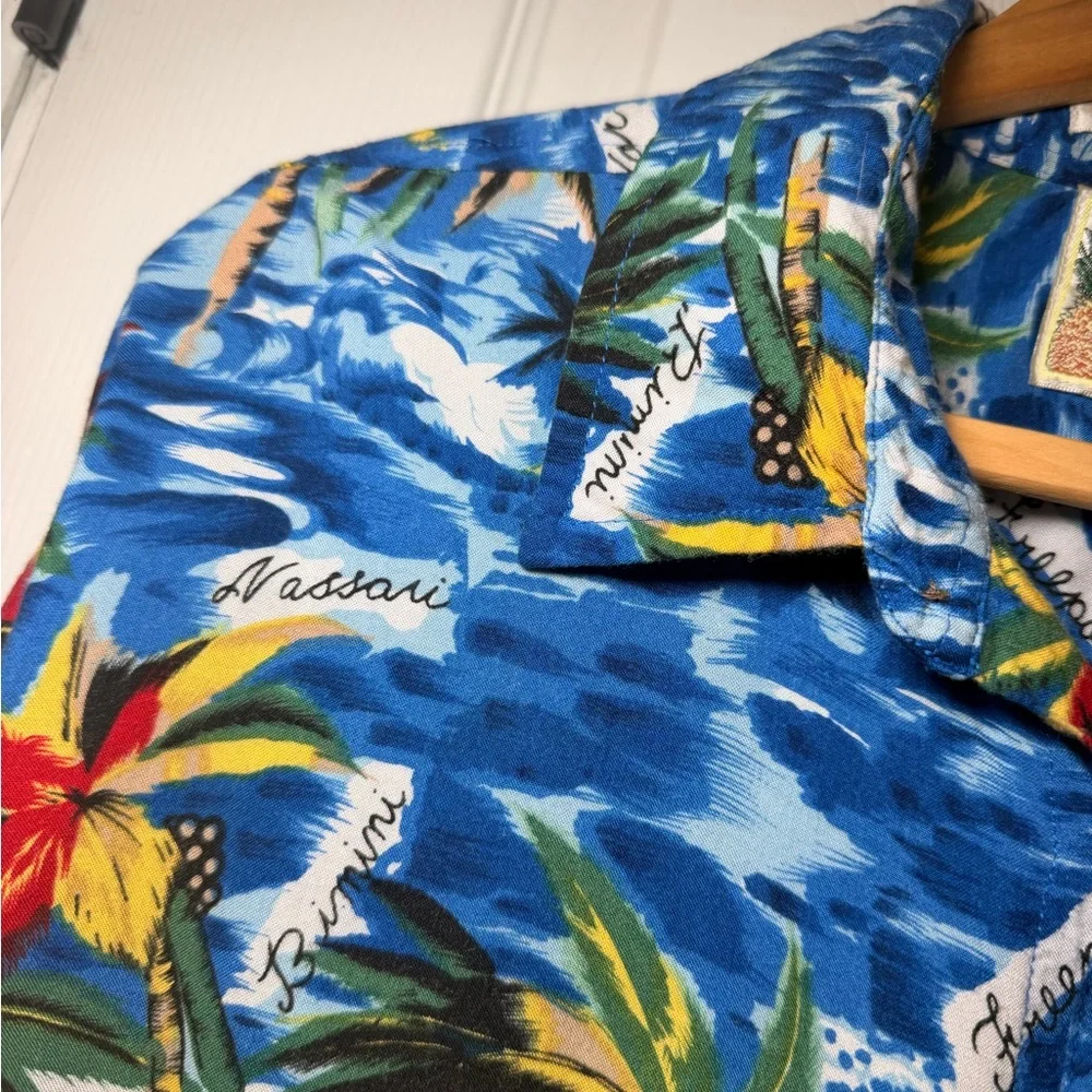 Vintage 90s M.E. Sport Tropical Shirt Men’s L Rayon Bahamas Resort Wear Coconut - Picture 6 of 16